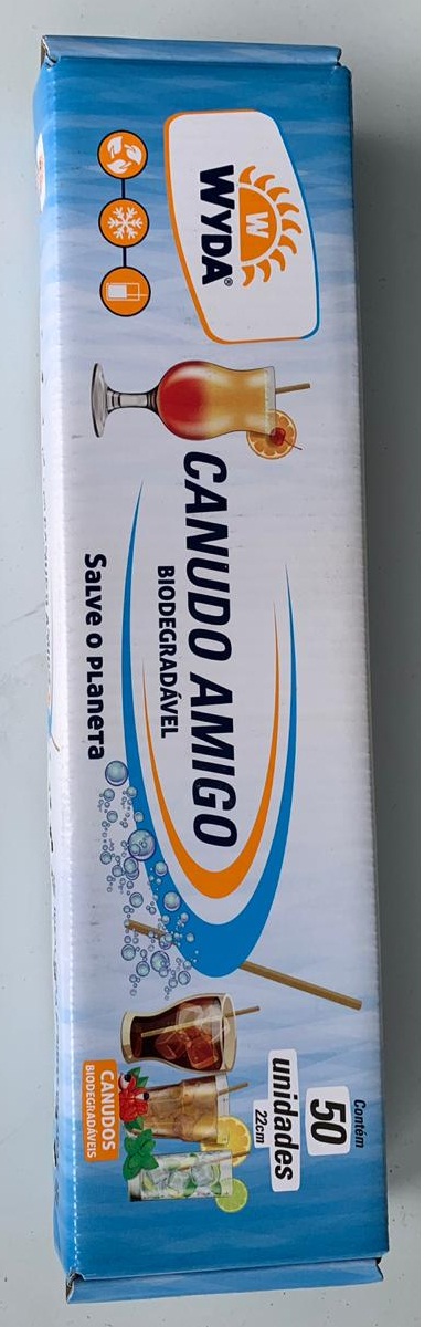 Canudo Amigo Biodegradável Wyda c/50 Unidades