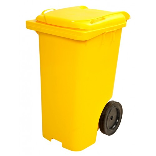 Carrinho Container de Lixo 120Lt´s - Amarelo
