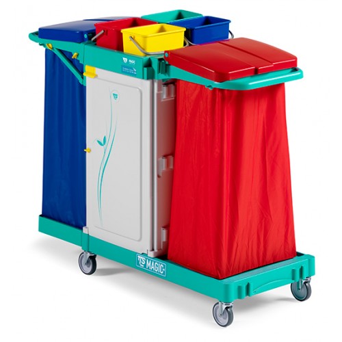 Carrinho Hospitalar com 2 Bolsas em Vinil 390S