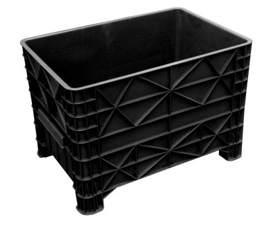 Carrinho para Lavanderia 370Lts Sem Tampa - Marrom ou Preto