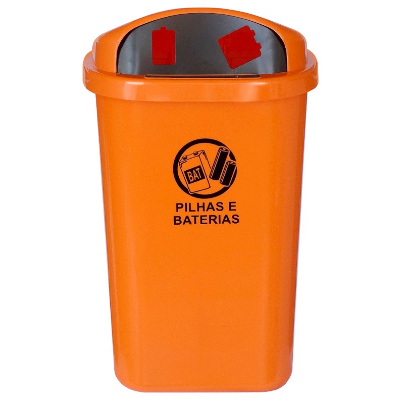 Cesto Coletor Descarte Pilhas e Baterias 50Lts - ST6P