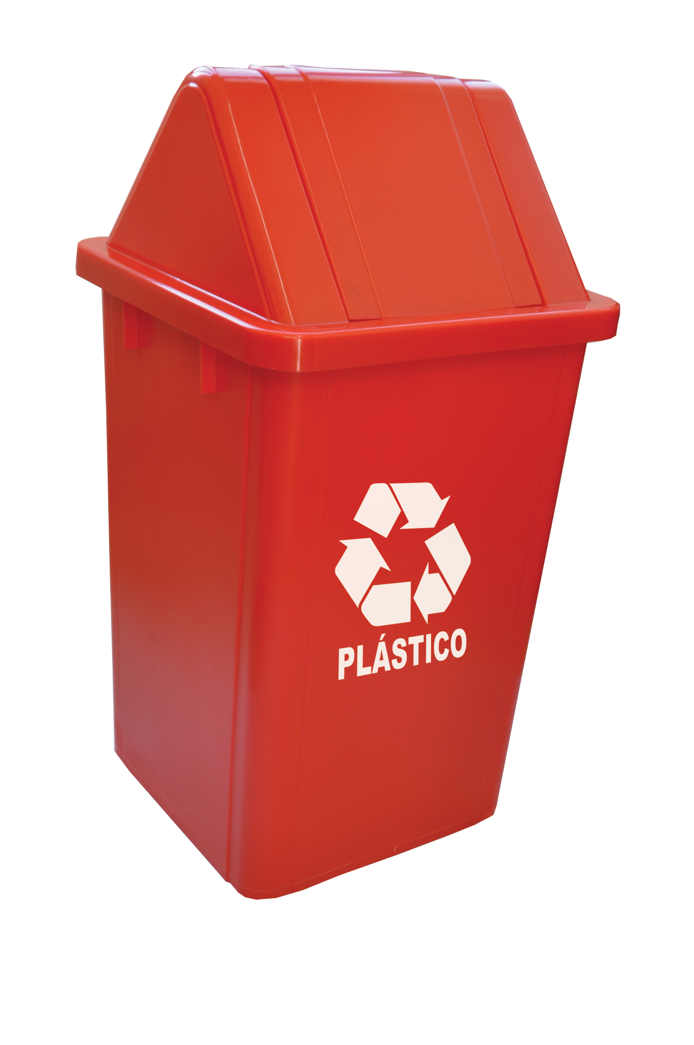 Coletores Quadrados 60Litros Vermelho