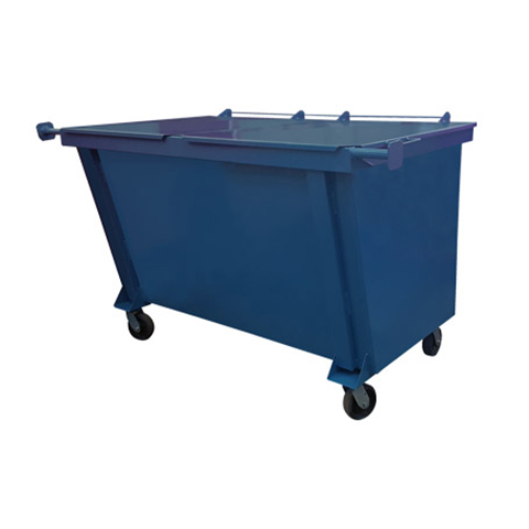 Contentor Metálico para Coleta de Lixo 1200Lt´s Com Tampa