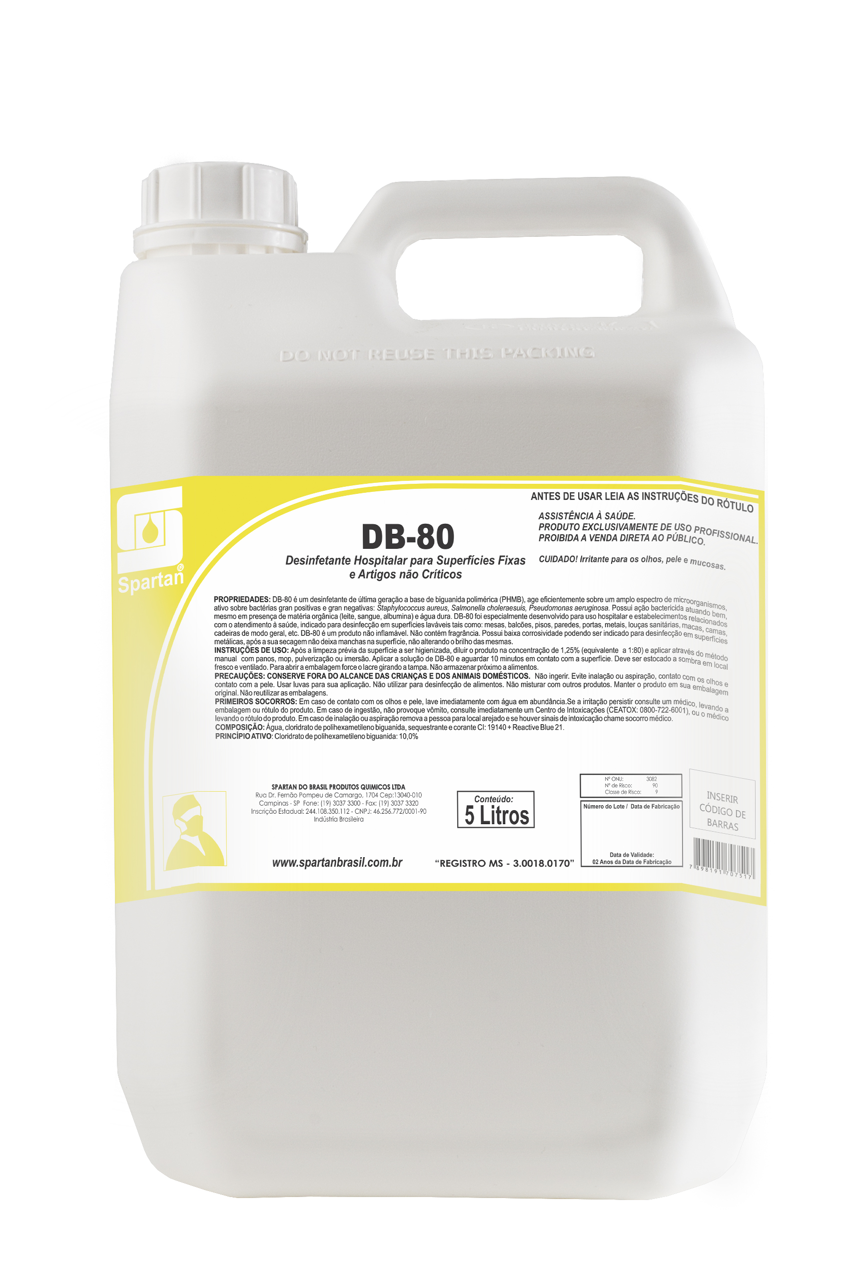 DB-80 Desinfetante Hospitalar 5 litros Spartan