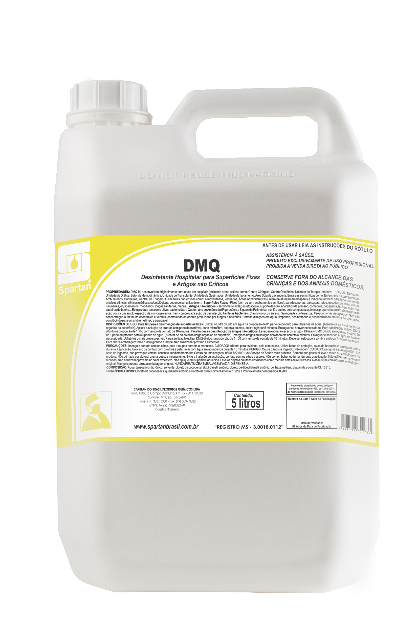DMQ desinfetante hospitalar 5 Litros Spartan