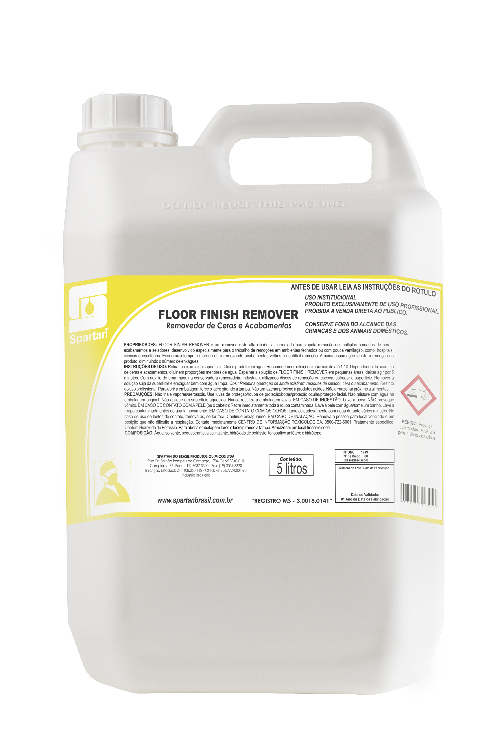 Floor Finish Remover hospitalar 5 Litros Spartan