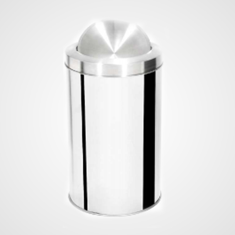 Lixeira com tampa basculante 24 x 40 Aço-Inox 20 Litros