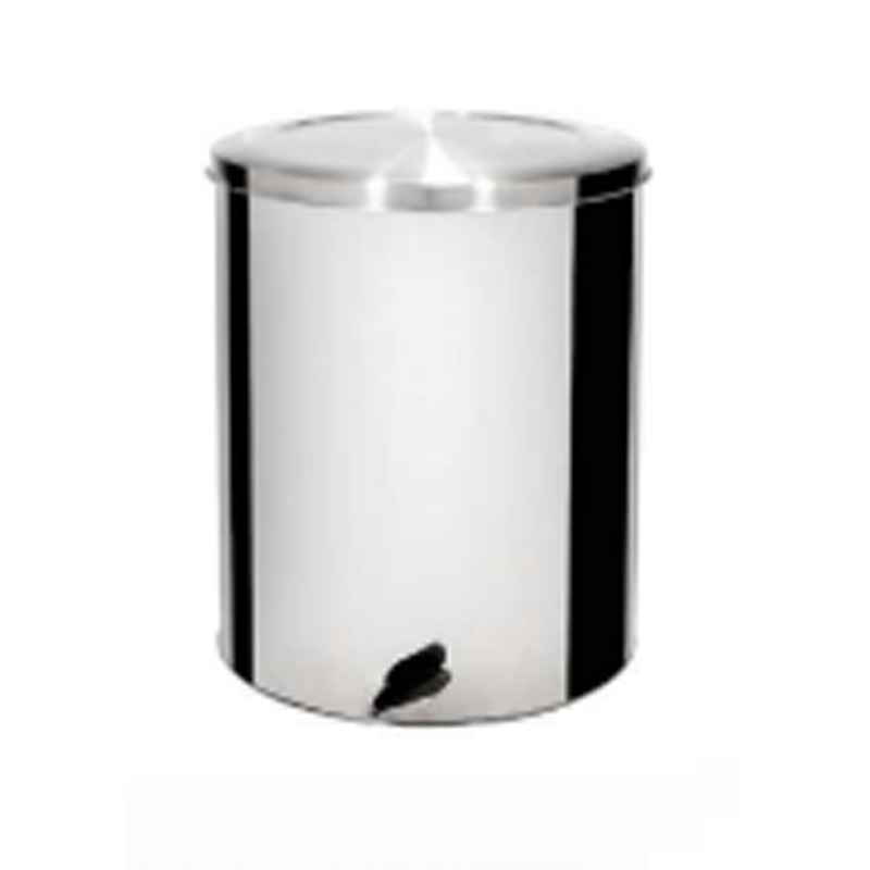 Lixeira com tampa pedal 16 x 23 Aço-Inox 05 litros