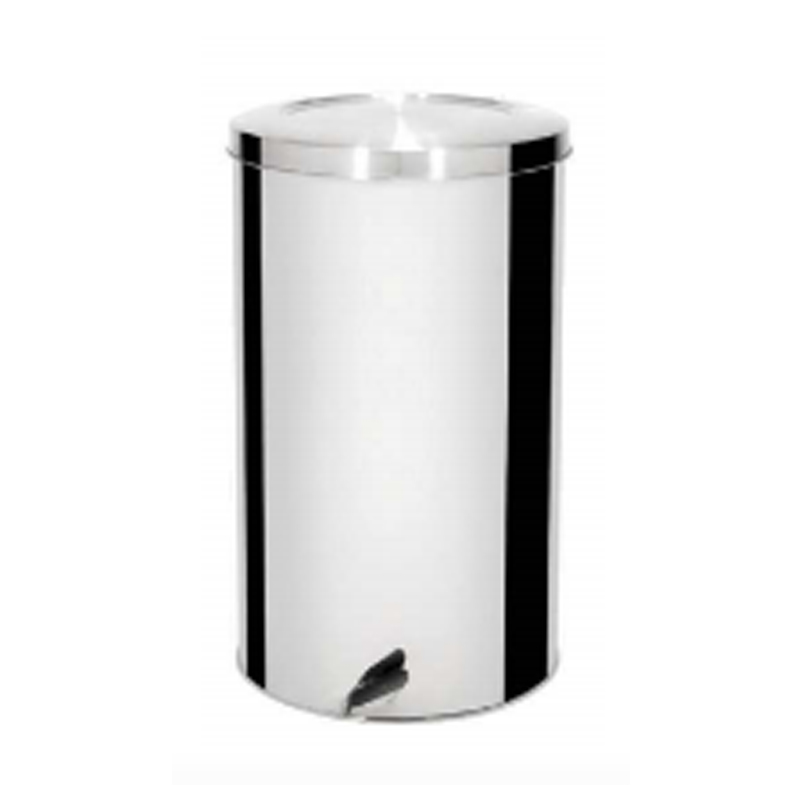 Lixeira com tampa pedal 24 x 40 Aço-Inox 20 Litros