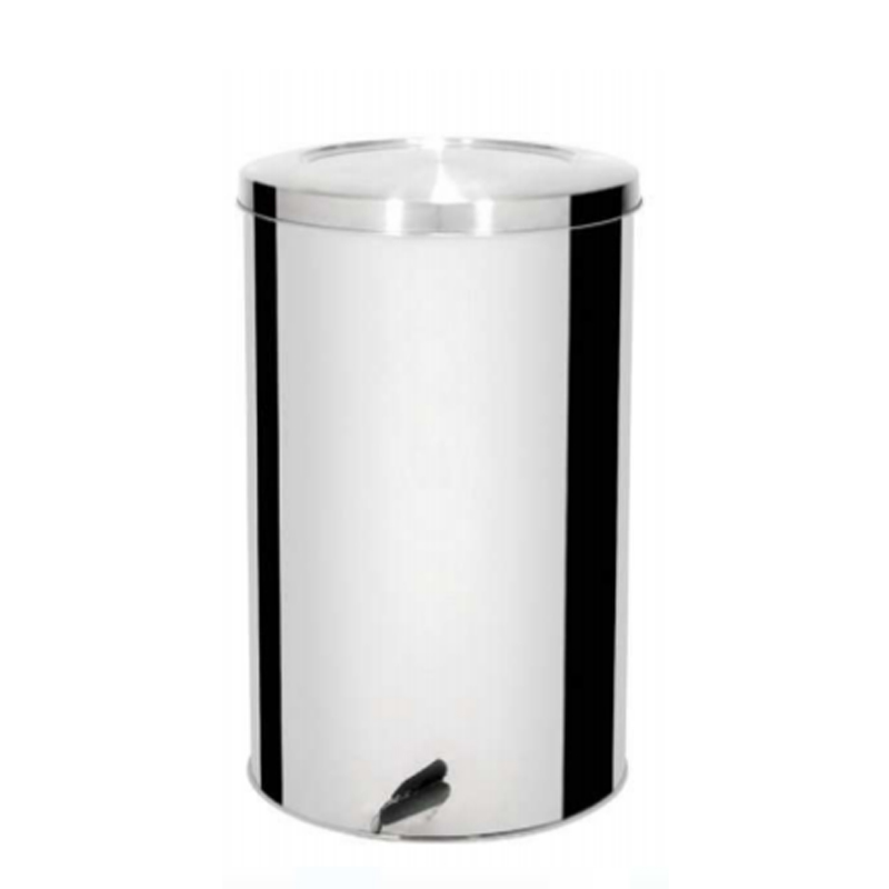 Lixeira com tampa pedal 30 x 40 Aço-Inox 30 Litros