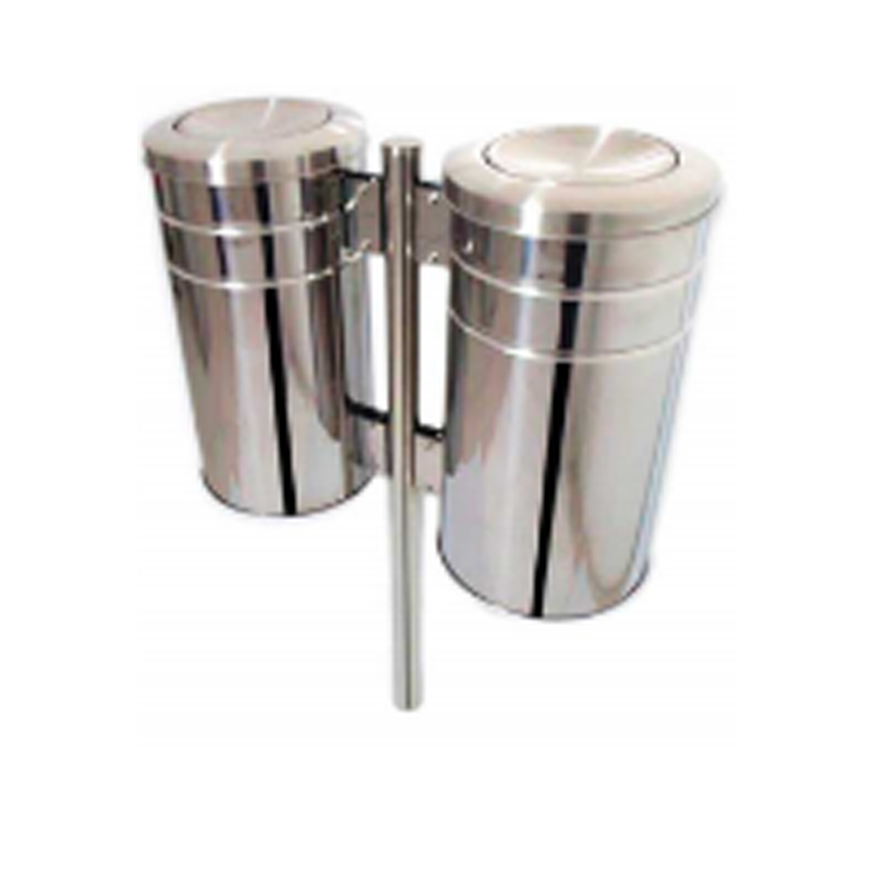 Lixeira Dupla Urbana 30 X 70 com aro basculante 50 litros