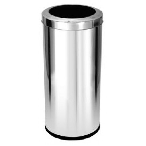 Lixeira em Inox sem Tampa com Aro em Inox - 50Lt´s