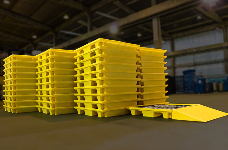 PALLETS DE CONTENÇÃO PARA 4 TAMBORES 150 Litros