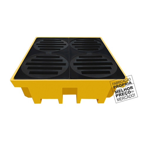 PALLETS DE CONTENÇÃO PARA 4 TAMBORES 420 Litros