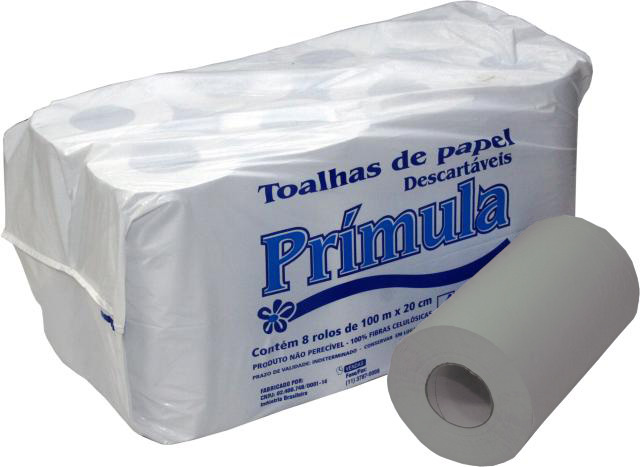 Papel Toalha Bobina Papel Reciclado 8x20x50m - Natural