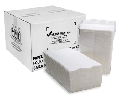 Papel Toalha Interfolhado 100% Celulose c/2000 Folhas