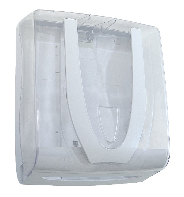 Toalheiro Unik Cristal Com Detalhe Branco JSN