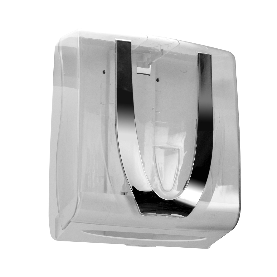 Toalheiro Unik Cristal Com Detalhe Cromado JSN