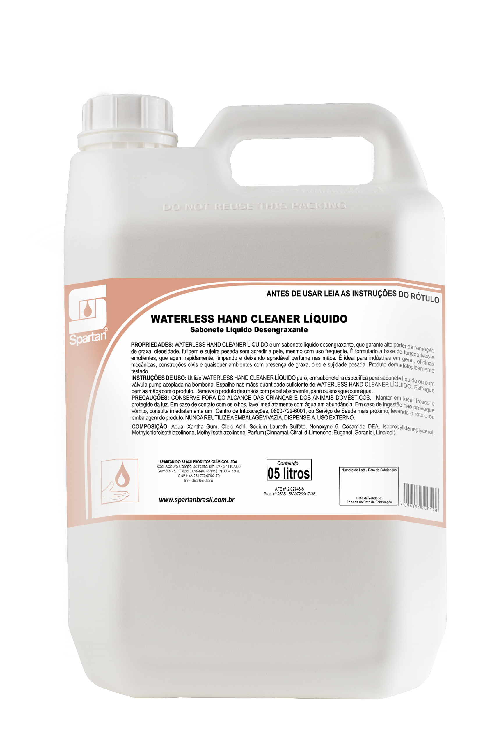 Waterless Hand Cleaner Liquido Spartan