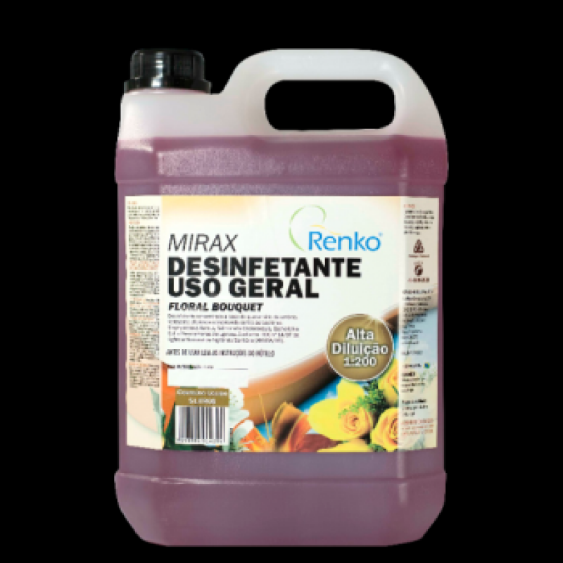 Comprar Desinfetante Concentrado para Fazer 50 Litros Palmas - Desinfetante Floral 5 Litros