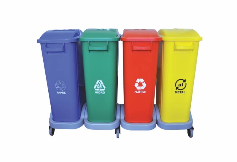 Lixeira Coleta Seletiva Plástico Preço Recife - Lixeira para Coleta Seletiva de Lixo