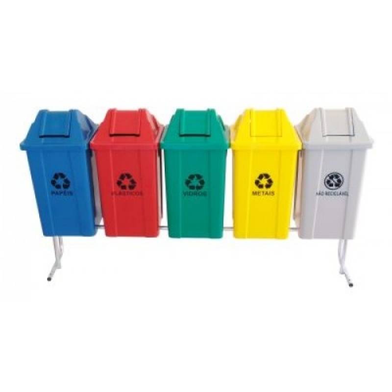 Lixeira para Coleta Seletiva de Lixo Preço Campo Grande - Lixeiras para Coleta Seletiva 50Lts